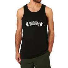 Loo show Hardcore тренировка Графический фитнес тренажерный зал тренировки Танк Топы для мужчин