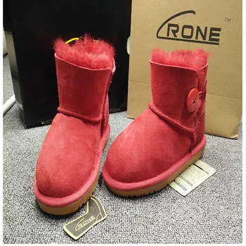 

2020 Winter Brand 100% sheepskin boots girls shoes child real wool snow boots kids shoes fashion children boots