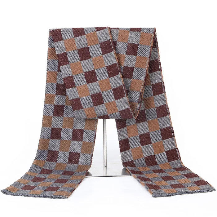 JW45-7 arylic scarf Портной Смит клетчатый прямоугольный мужской шарф дизайн зимний шарф уличные теплые толстые шарфы с короткой бахромой 190x35 см - Цвет: JW45-7 arylic scarf