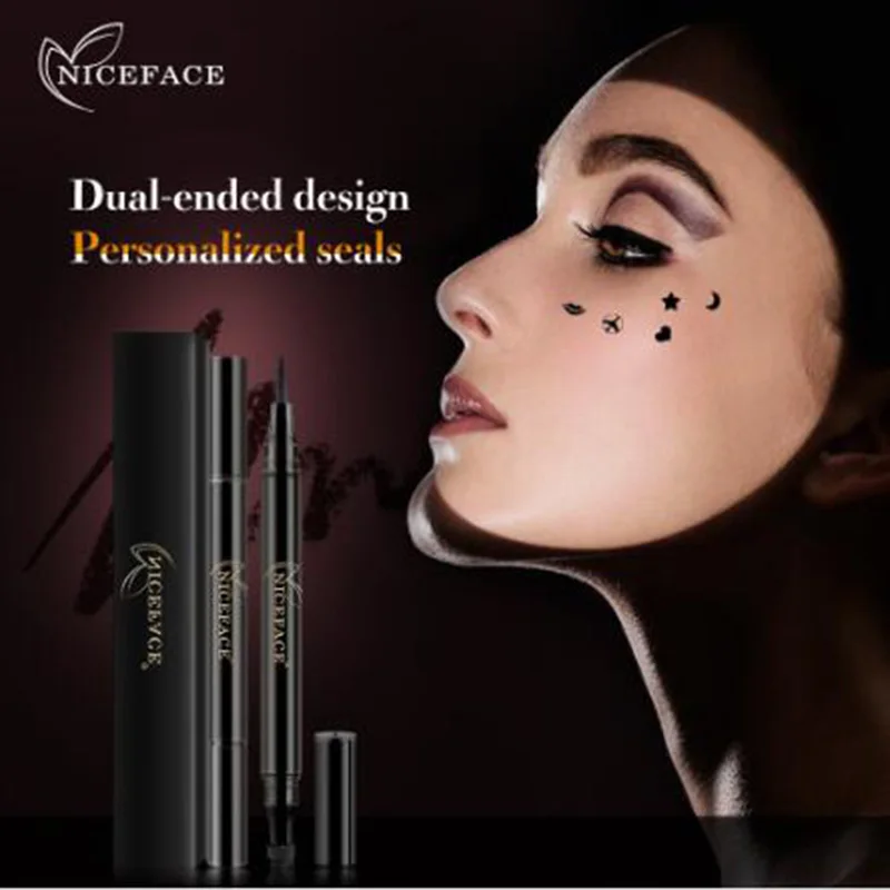 Niceface 1 шт. подводка для глаз Водостойкая Подводка с печатью длинная Стойкая