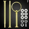 Golden Round Мульти-стиль 2 или 3 яруса кружевных тарелка для фруктов, выпечки стенд ручка установка оборудования в форме вопросительного знака тарелка для торта - Цвет: Golden Round
