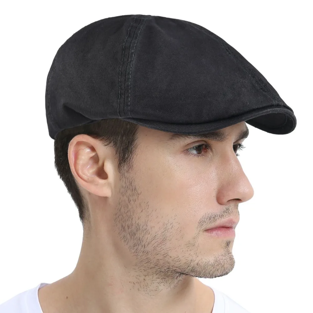 VOBOOM Cotton  Ivy Flat Cap Berets Spring Summer Men Women Solid Casual Driver Retro Male Female Boina 063 2