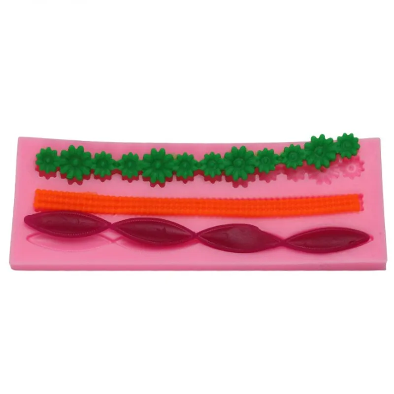 TTLIFE 3D кружева цветок бисерная цепь силиконовая форма для помадки украшения торта Формы для выпечки Сахарные Инструменты для приготовления пасты кондитерские изделия сахарное ремесло