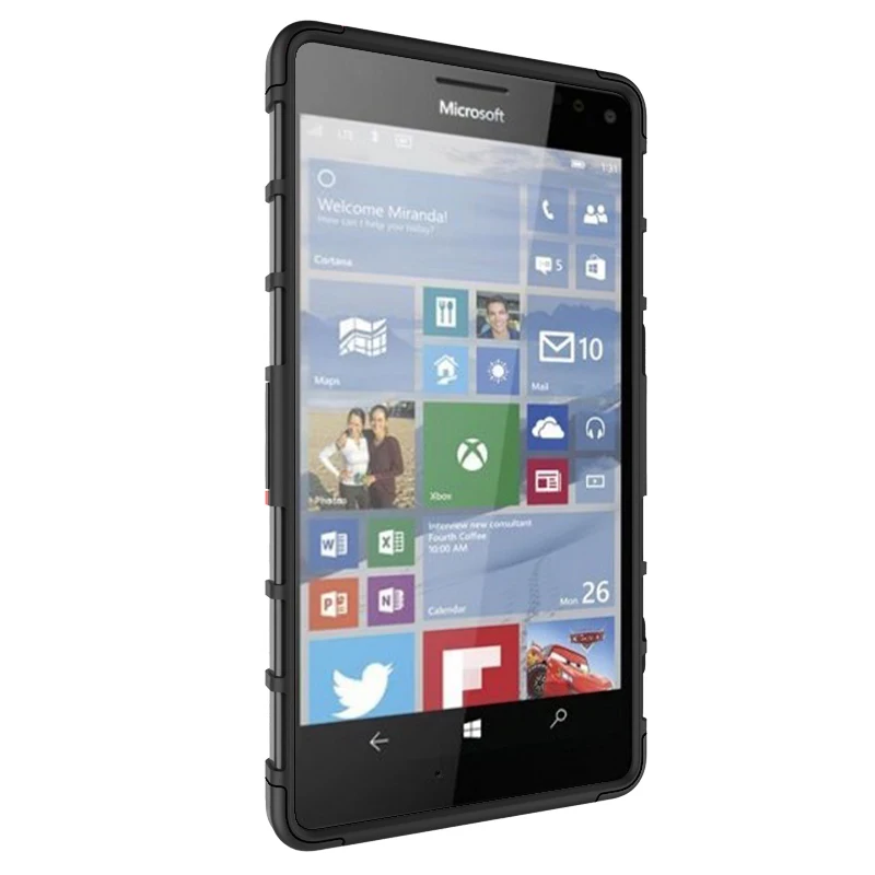 Силиконовый чехол подставка для Nokia Lumia 540 жесткий пластиковый на мобильный