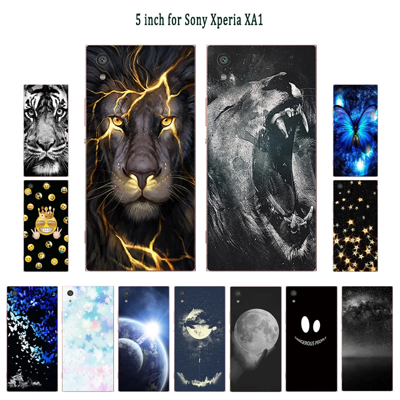 

Soft TPU Coque For Sony Xperia XA1 Case Land Moon Painted Phone Cases For Sony XA1 G3121 G3112 G3123 G3116 Dual 5.0" Covers