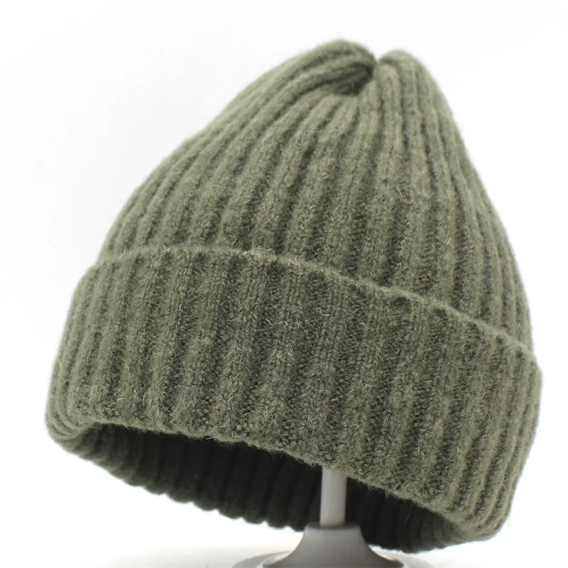 Ditpossible Девочек hat Мода трикотажные шапочки шляпы Женщины skullies Шапки - Цвет: green