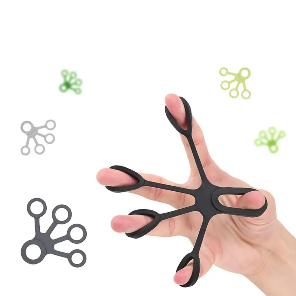 

1pc Silicone Finger Hand Grip Strengthener Finger Exerciser Grip Strength Trainer Hand Resistance Band Finger Expander Exercise