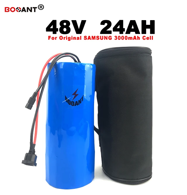 Clearance 48V 24AH Electric Bike Battery for Samsung 30B 18650 battery 48V 1500W E-bike lithium battery +a Bag +5A Charger Free Shipping 1
