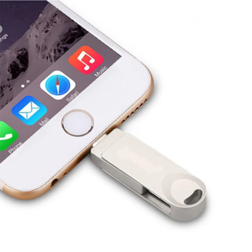 USB Flash Drive 64GB USB C Memory Stick External Storage Photo Stick Thumb Drive 3in1 for 4