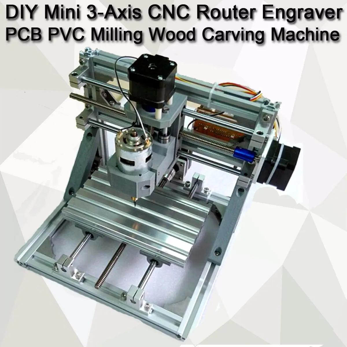 DIY Mini 3 Axis CNC Router Engraver PCB PVC Milling Wood Carving Machine DIY M