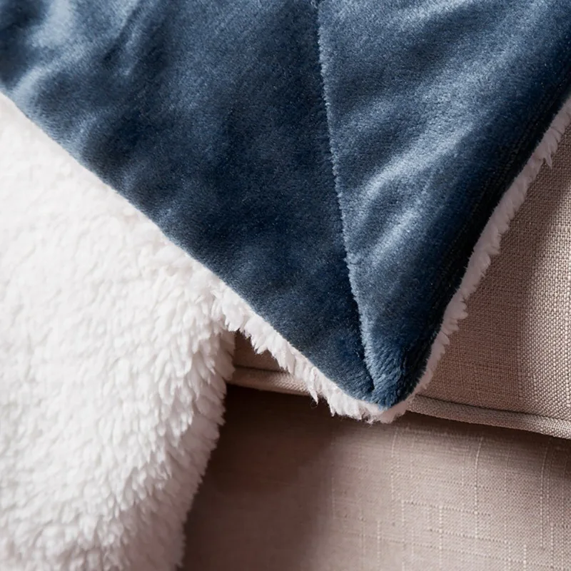 130*160 см мягкое одеяло зимнее теплое удобное Фланелевое большое и толстое одеяло s для дивана кровать автомобиль портативный дом счастливый год