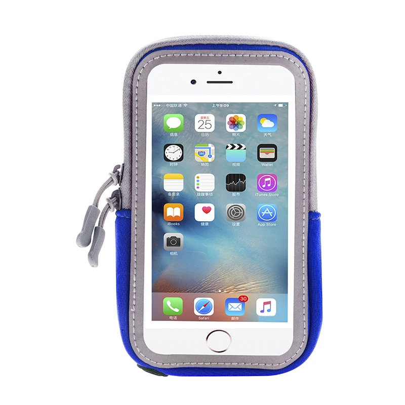 blue 5 inch 5/6 дюймов дышащая впитывающая спортивная сумка с сенсорным экраном Мужская и женская спортивная сумка для бега - Цвет: blue 5 inch