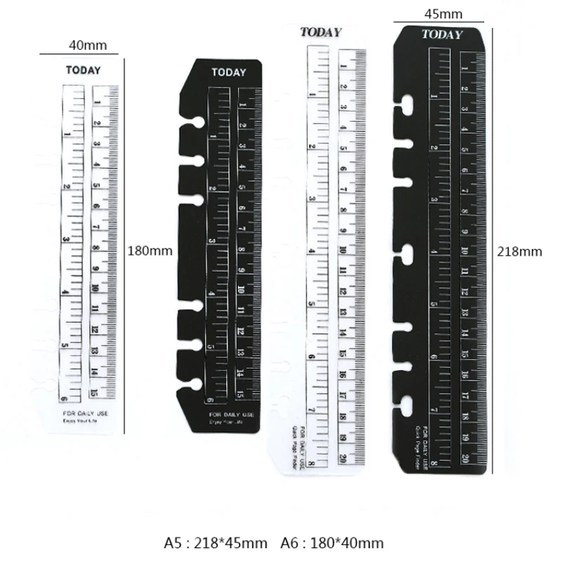 today bendable page ruler a5 a6 pvc matt frosted bookmarks planner page ruler