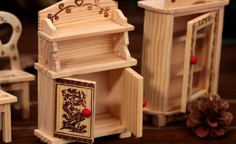 mini Wooden furniture set,kids portable play game furniture,small furniture,miniature model children gift mini Wooden furniture set,kids portable play game furniture,small furniture,miniature model children gift
