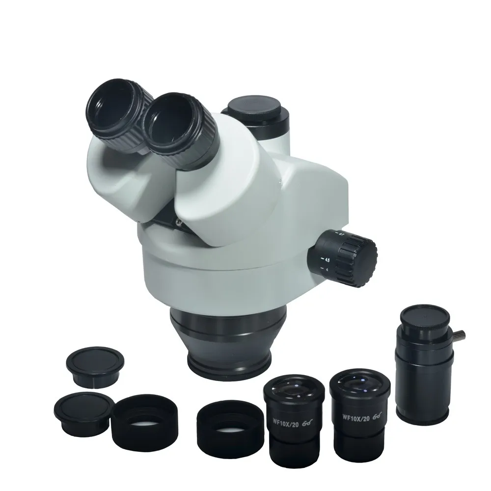 

Simul-focal 7X-45X Trinocular Zoom Stereo Microscope Head Access Kits Industrial Microscope WF10X 20mm Eyepiece Lens