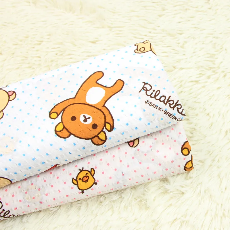 Полметра пузырьковый хлопок мультфильм круглый горошек печати ткань ручной работы DIY одежды платье детская одежда хлопок A847