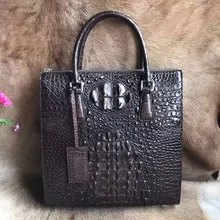 Натуральная/Настоящая из крокодиловый кожи мужская деловая большой мужской портфель сумка для ноутбука стиль досуга мода Горячая Сумка