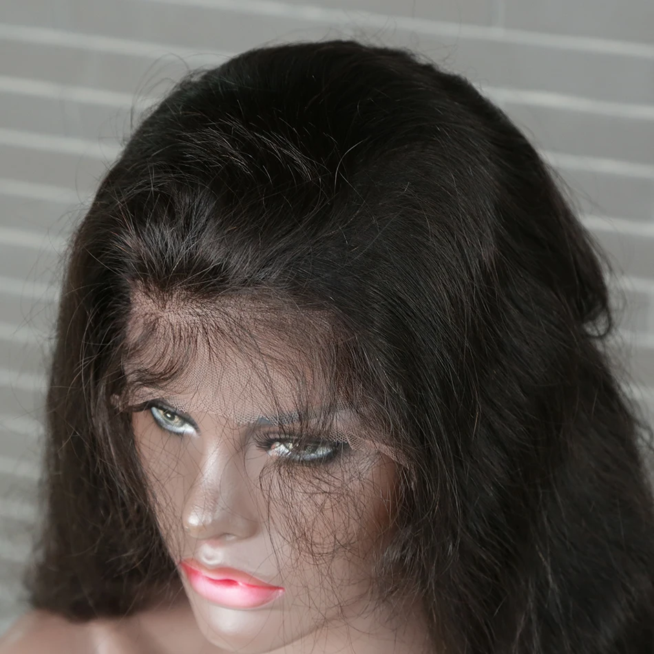 Rosa beauty объемная волна# 1B парик из человеческих волос на кружеве 10-26 дюймов предварительно зачищенные бразильские Remy 13x4 парики на кружеве для черных женщин