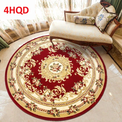 Европейский круглый ковер для гостиной, спальни, подвесная корзина, подушка для компьютерного кресла, бытовые моющиеся ножницы с резным цветком t