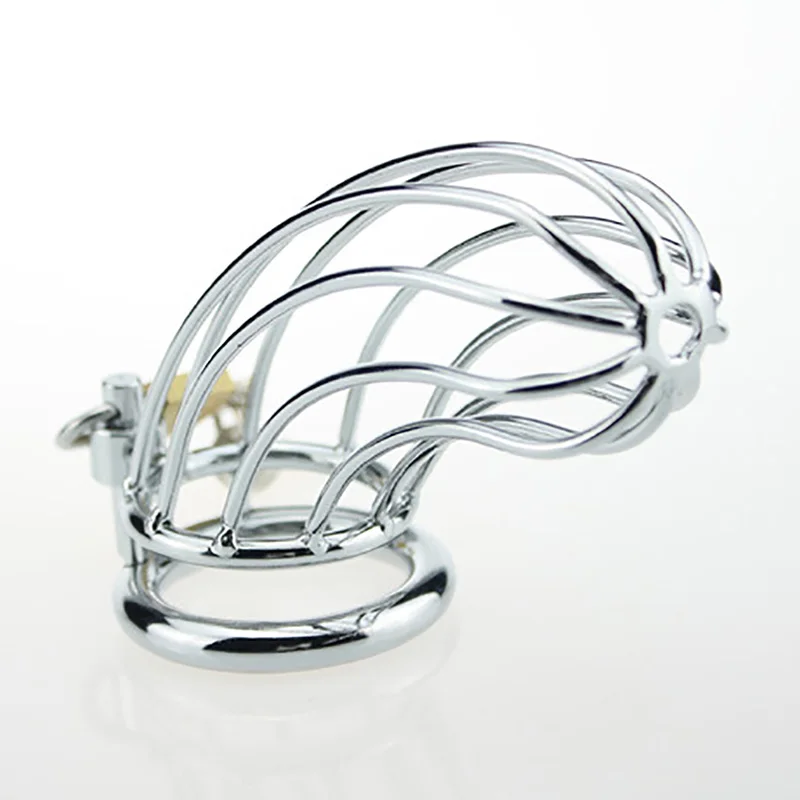 Male Chastity Devices Stainless Steel Cock Cage For Men Metal Chastity Belt Penis Ring Sex Toys Cock Lock Bondage Adult Products (3)