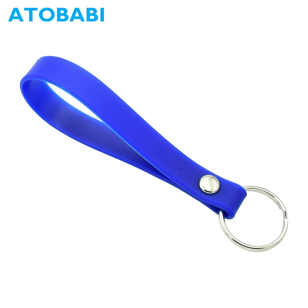 

2 Pcs/Lot Silicone Keychain Wristband Keyring Rubber Key Chain Auto Key Ring for Dacia Duster Logan Sandero Lodgy Car Remote