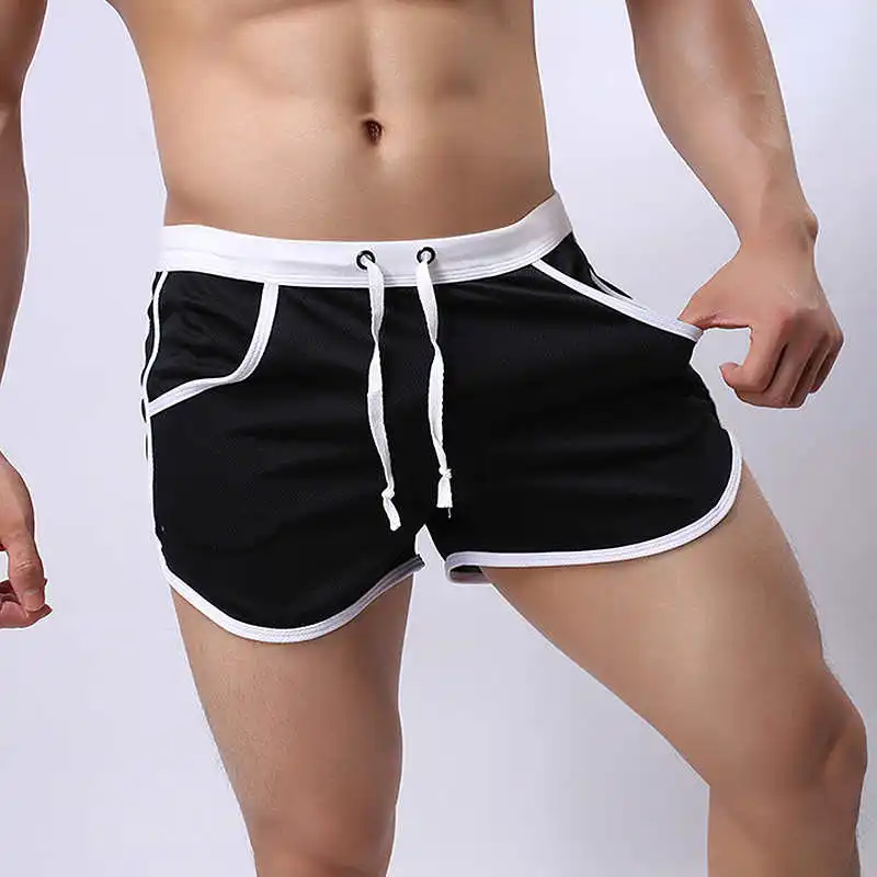 

Sexy Summer Swimsuit Men Swim Trunks Breathable Boxer Shorts Quik Dry Sports Wear Briefs Adjustable Man Shorts Beach Surf