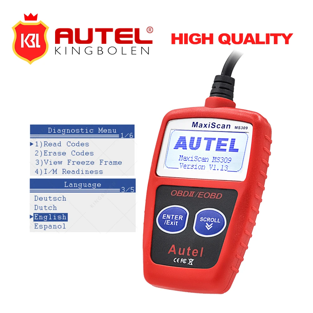 Autel MaxiScan MS309 CAN BUS OBD2 Code Reader EOBD OBD II Diagnostic