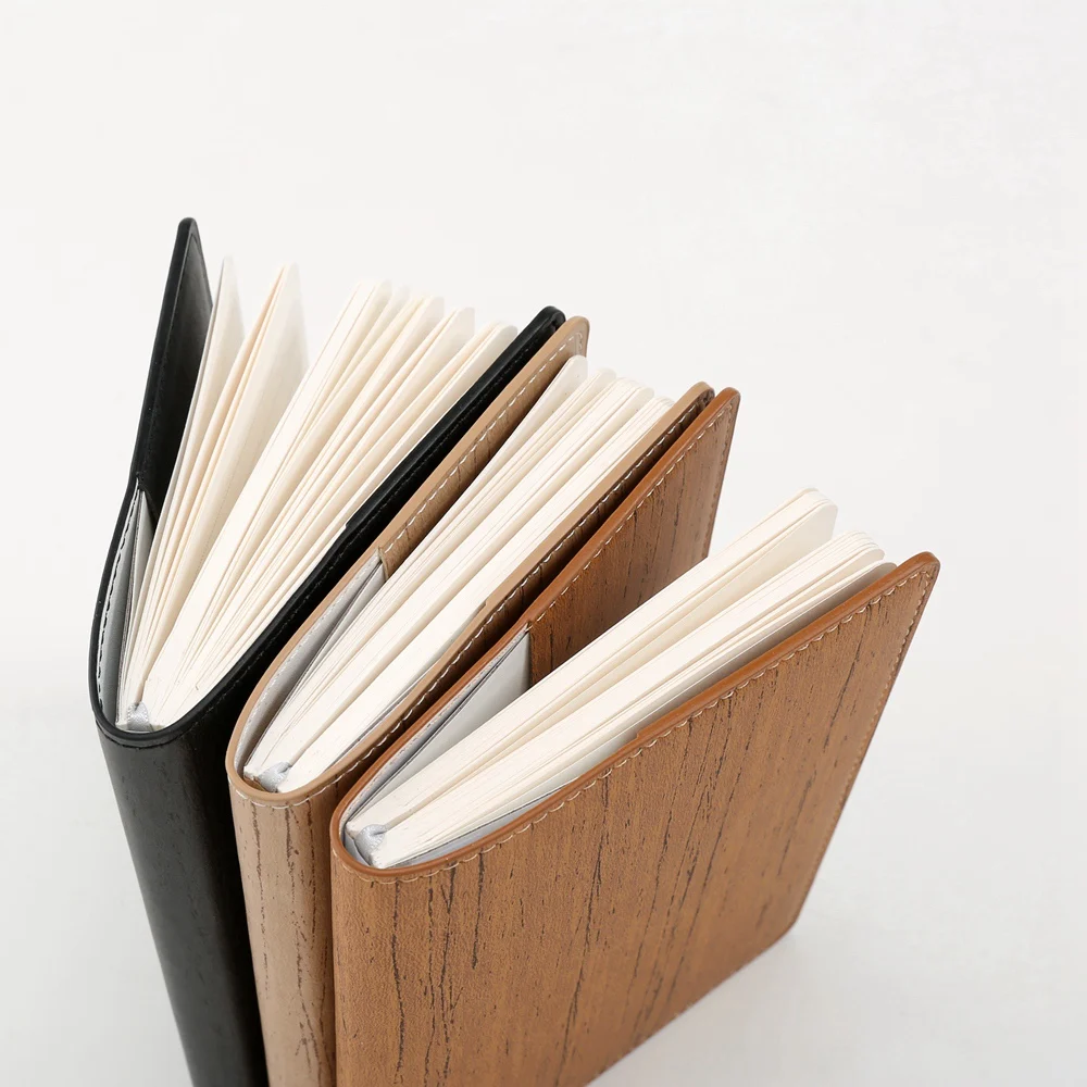 A6 pocket book small notebook with 80 sheets cream paper Dotted pages Lined Plain page each page can be torn off PU leather note