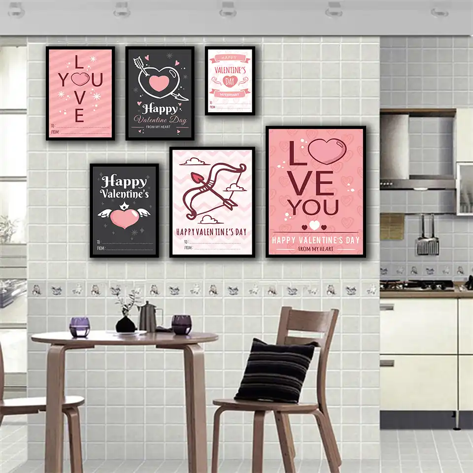 Kanvas Gambar Dekorasi Rumah Estetika Minimalis Suka Lukisan Dinding Seni Gambar Poster Hotel Modular Samping Tempat Tidur Latar Belakang Painting Calligraphy AliExpress