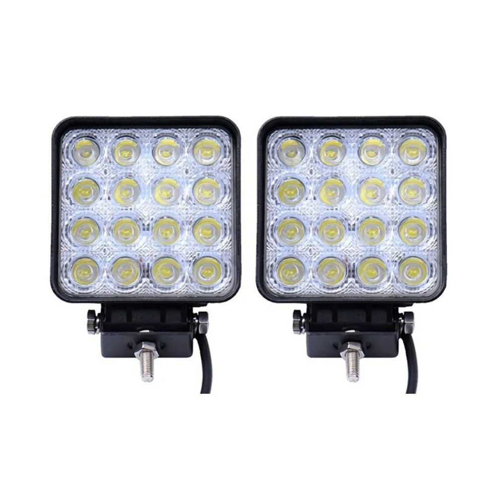 

New 48W DC12V Square Flood LED Work Lights Light Bar LED Off Road Driving Fog Lamps Motorcycle SUV Boat Night Driving Light