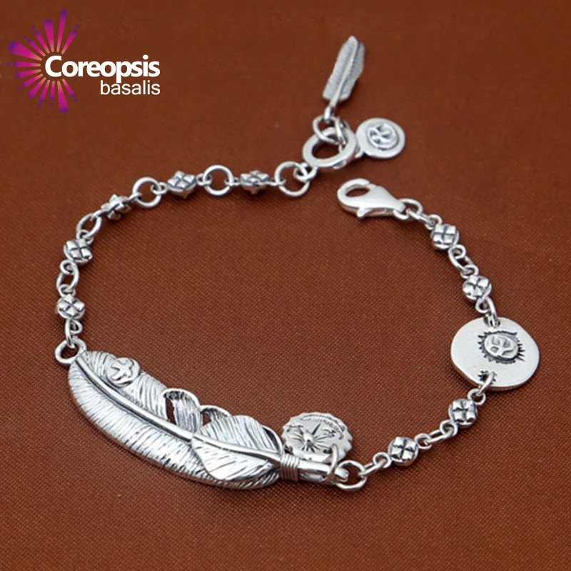 Тайский серебряный Браслеты натуральная 925 серебро Для мужчин S Jewelry для мужской
