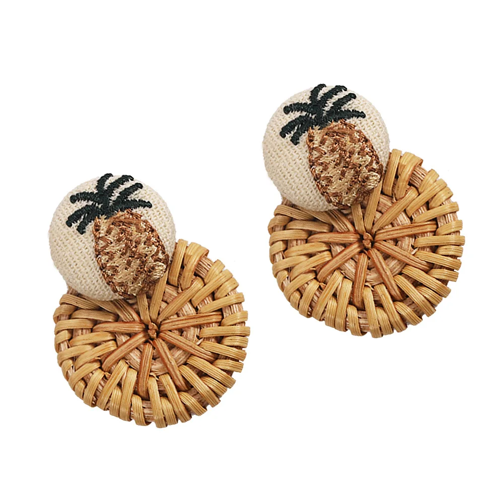 Wholesale Bamboo Crochet Indian Wood Earrings Custom For Girls