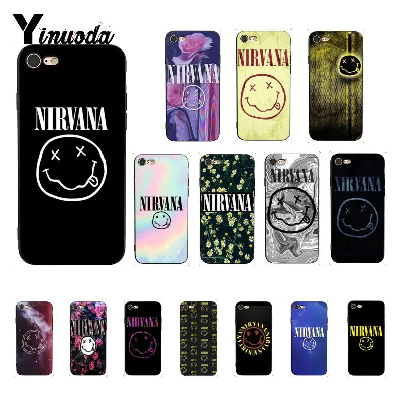 Yinuoda Nirvana Kurt Cobain черный мягкий чехол из ТПУ для iPhone X XS MAX 6 6s 7 7plus 8 8Plus 5 5S SE XR Fundas Capa |