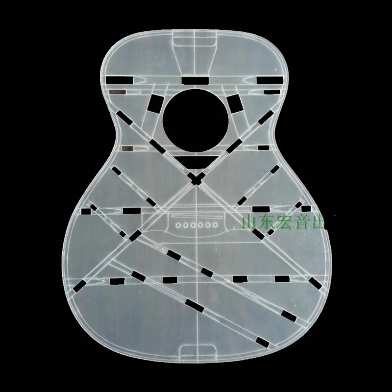 

OM Type 40Inch Acoustic Guitar Acrylic Transparent Acrylic Template Sound Beam Hole Code Location Guitar Making Molds