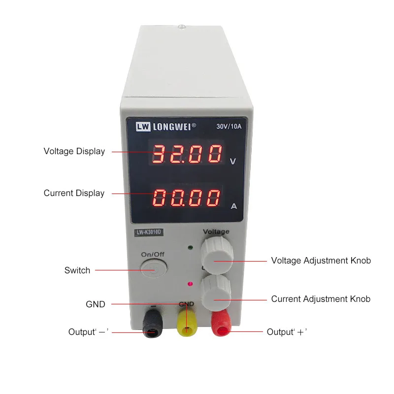 LW 3010D DC источник питания регулируемый цифровой литиевый аккумулятор Зарядка 30 в 10A переключатель лабораторный источник питания регулятор напряжения