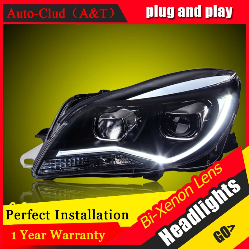 

Car Styling For Opel Insignia led headlights For Buick Regal head lamp Angel eye led front light Bi-Xenon Lens xenon HID KIT