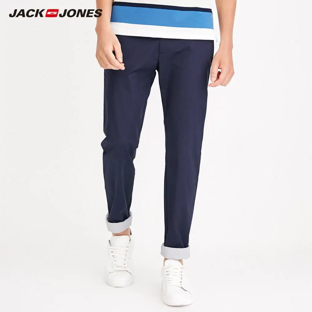JackJones мужские Стрейчевые хлопковые облегающие повседневные штаны базовая