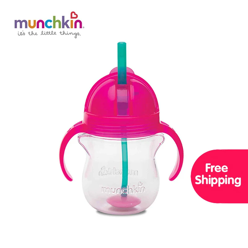 Munchkin CL взвешенная соломенная детская чашка 1pk BPA free sippy чашка легко для маленьких рук держать