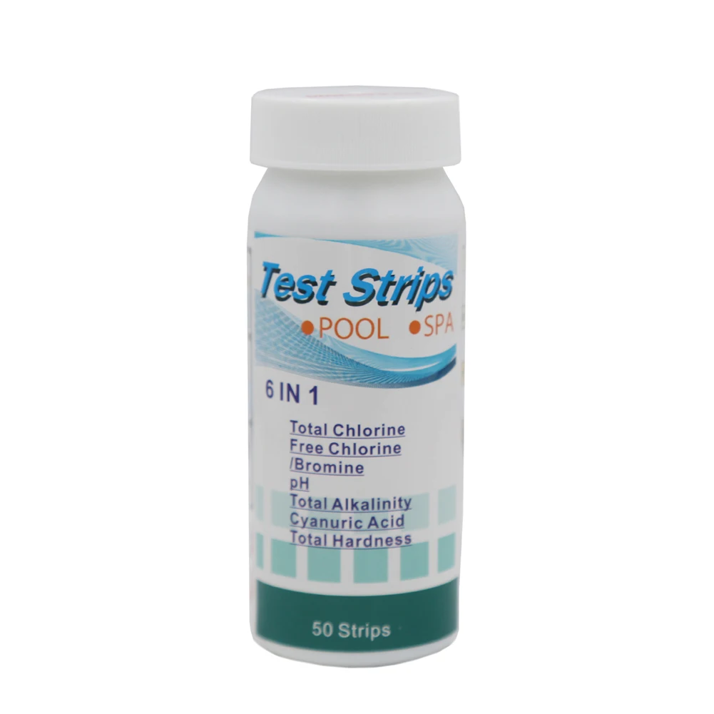 

6 In1 PH Acid Spa Bromine Test Strip Alkalinity Cyanuric Water Hardness Chlorine Swimming Pool