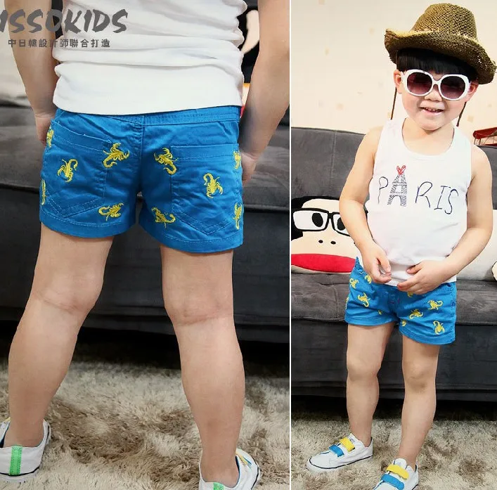 NZ 007,Retail 2013 Hot selling kid cotton short pants Cool boy blue