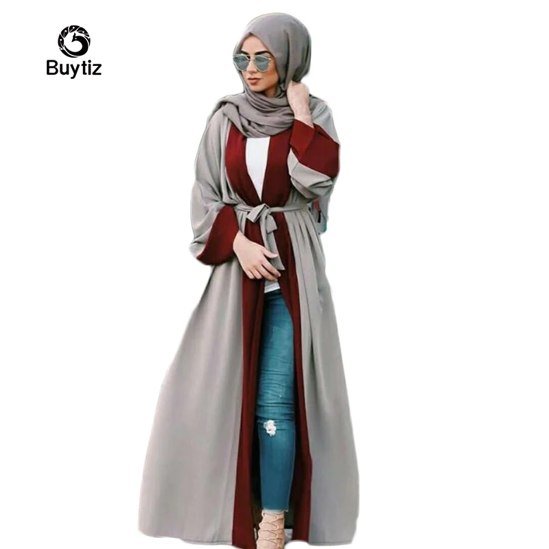 Buytiz мусульманское платье в полоску абайя шарф кардиган длинные халаты кимоно Рамадан Ближний Восток поклонение службы Исламская одежда