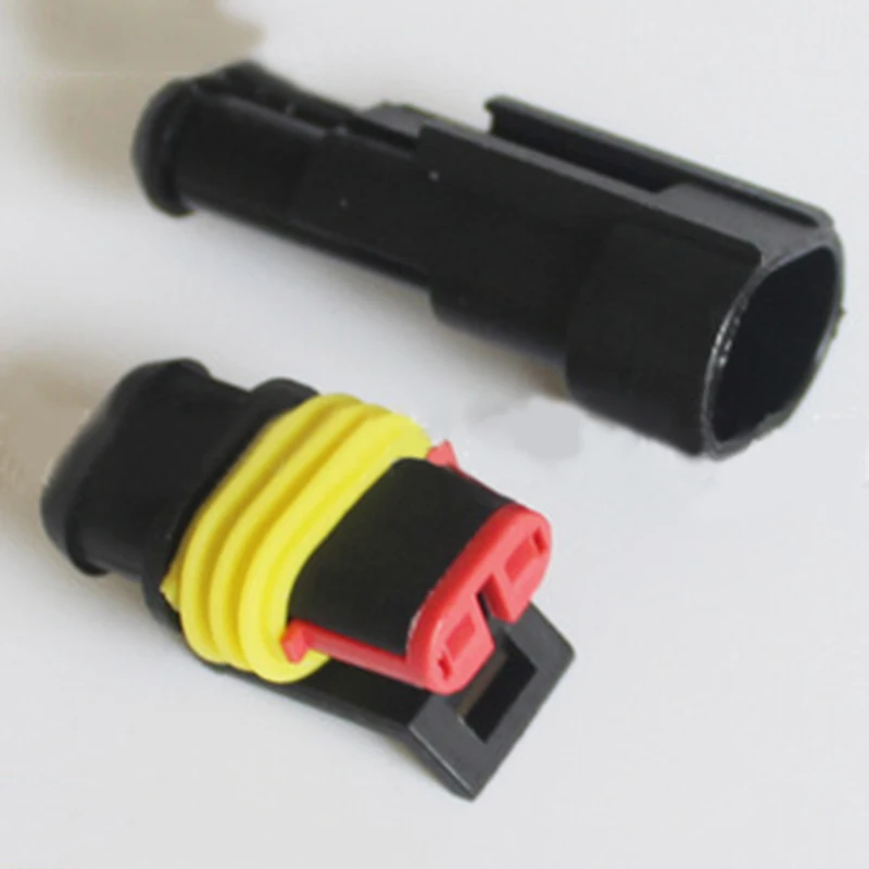 10 компл. 2 Pin Way водонепроницаемый электрический провод разъем уплотнительные клеммы для авто аксессуары