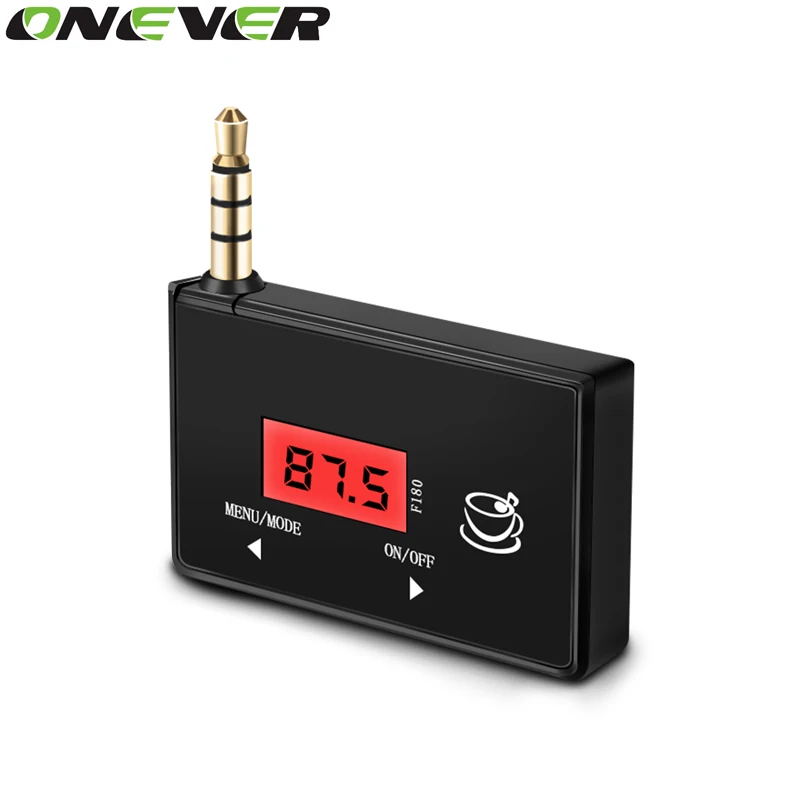 

Onever Wireless 3.5mm In-car Audio FM Transmitter MP3 Modulator Music Radio Adapter LCD Display Hands-free For iPhone Samsung