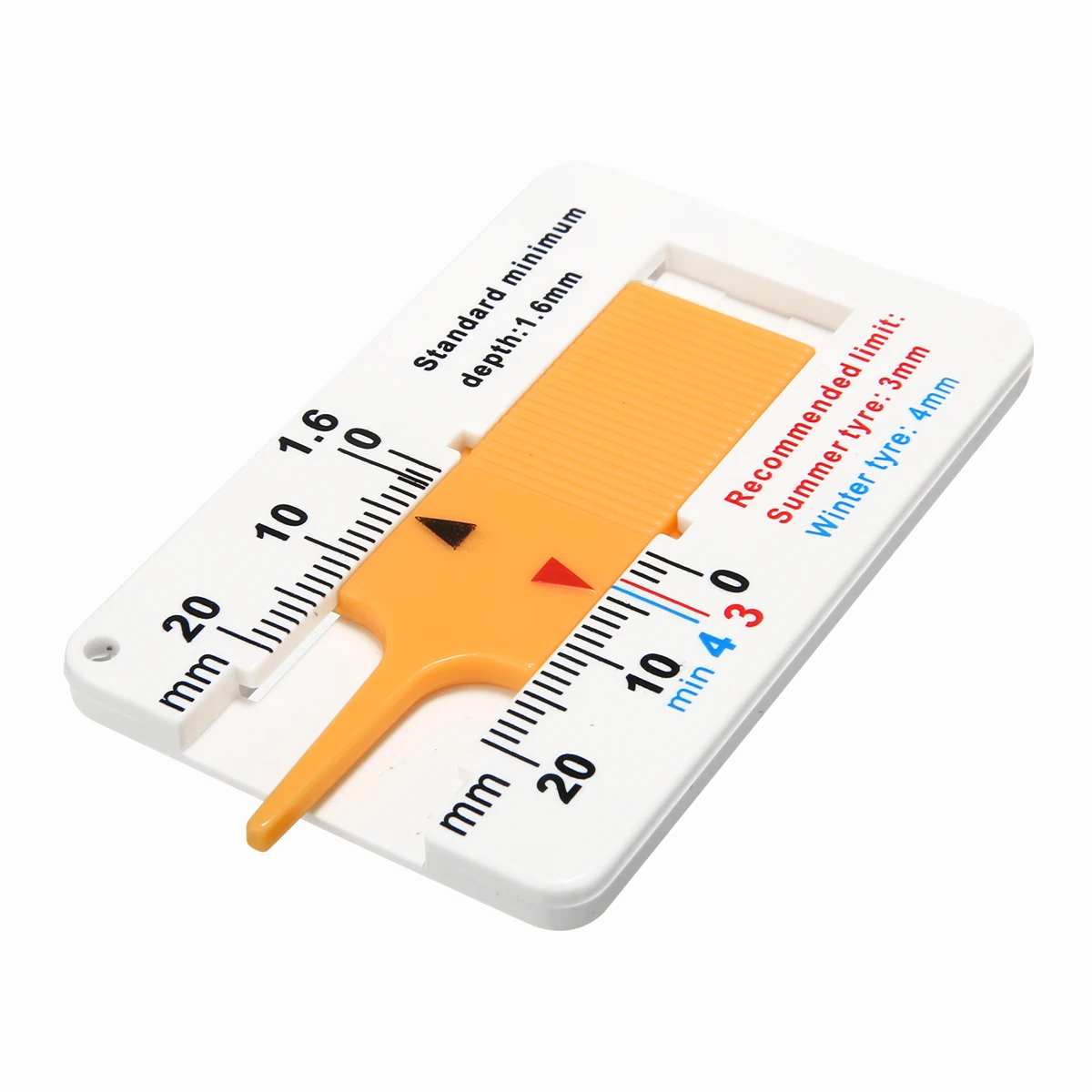 For Car Repair Tool 1pc Compact Tyre Tread Depth Gauge Car Motorcycle Trailer Van Wheel Measure Tools 3mm Summer 4mm Winter