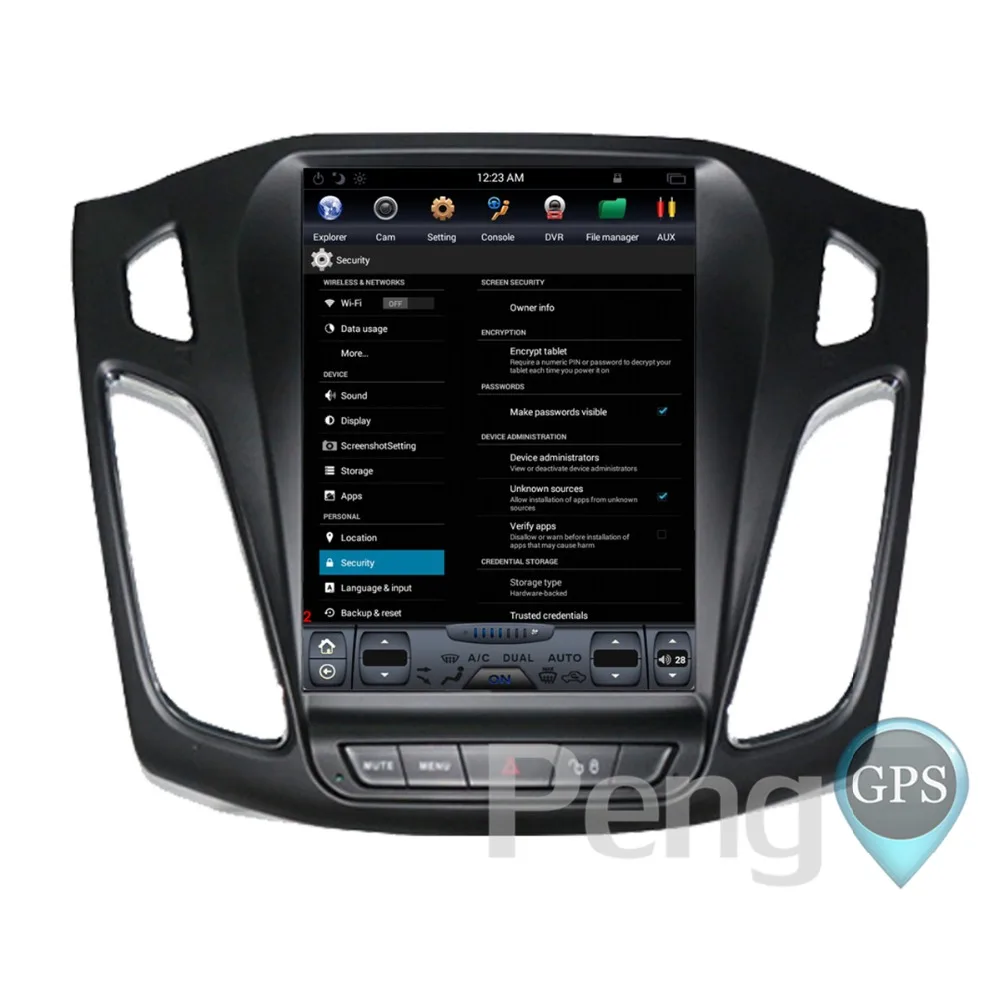 Головное устройство для автомобиля с GPS навигацией Ford Focus 2012 2017 DVD плеер в стиле Tesla