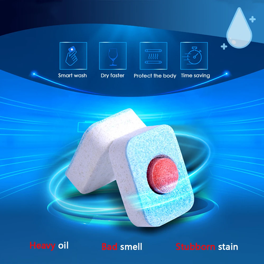 

20G LARGE Dishwasher Detergent Tablet Powerball Technology 3-in-1 Fresh Scent Dish Tabs Dishwasher washes block