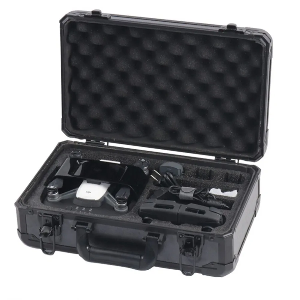 

Black Portable Drone Carrying Box Aluminum Handheld Storage Case For DJI Spark Compatible With Smart Charging Box