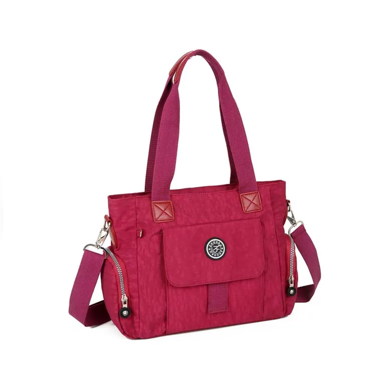 Однотонные сумки-мессенджеры с верхней ручкой, женские сумки известных брендов, нейлоновая сумка на плечо, женская пляжная сумка-Кроссбоди, клатч