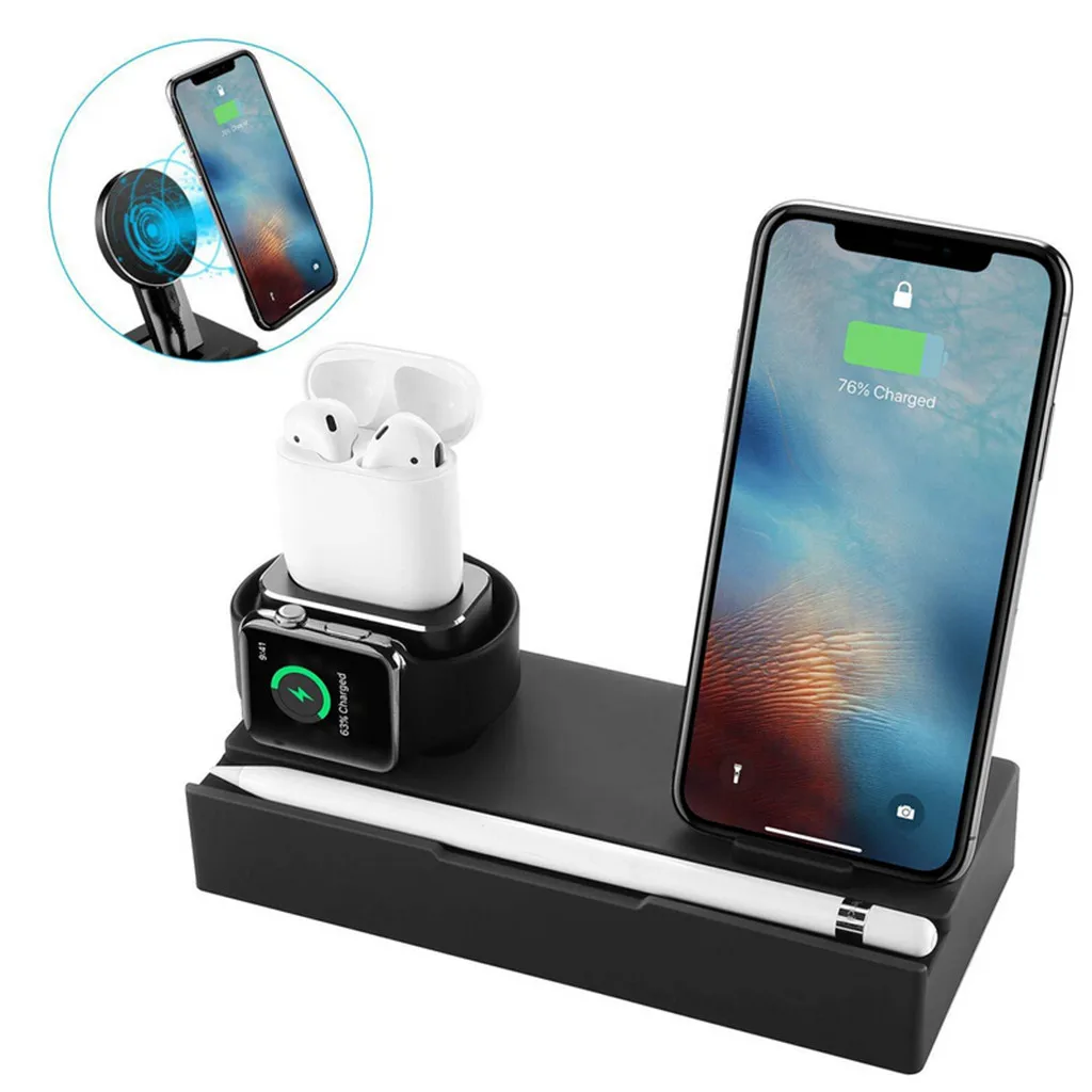

phone holder stand for iphone 8In1Premium Aluminum Alloy Charger StationHolder For iPhone AirPods FOR AppleWatch popsocket Z75