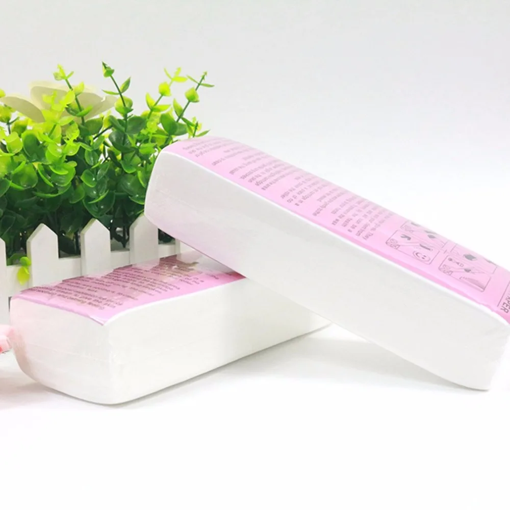 100pcs Professional Hair Removal Waxing Strips Non woven Fabric Epilator Wax Papers Depilatory Beauty Tool For 5